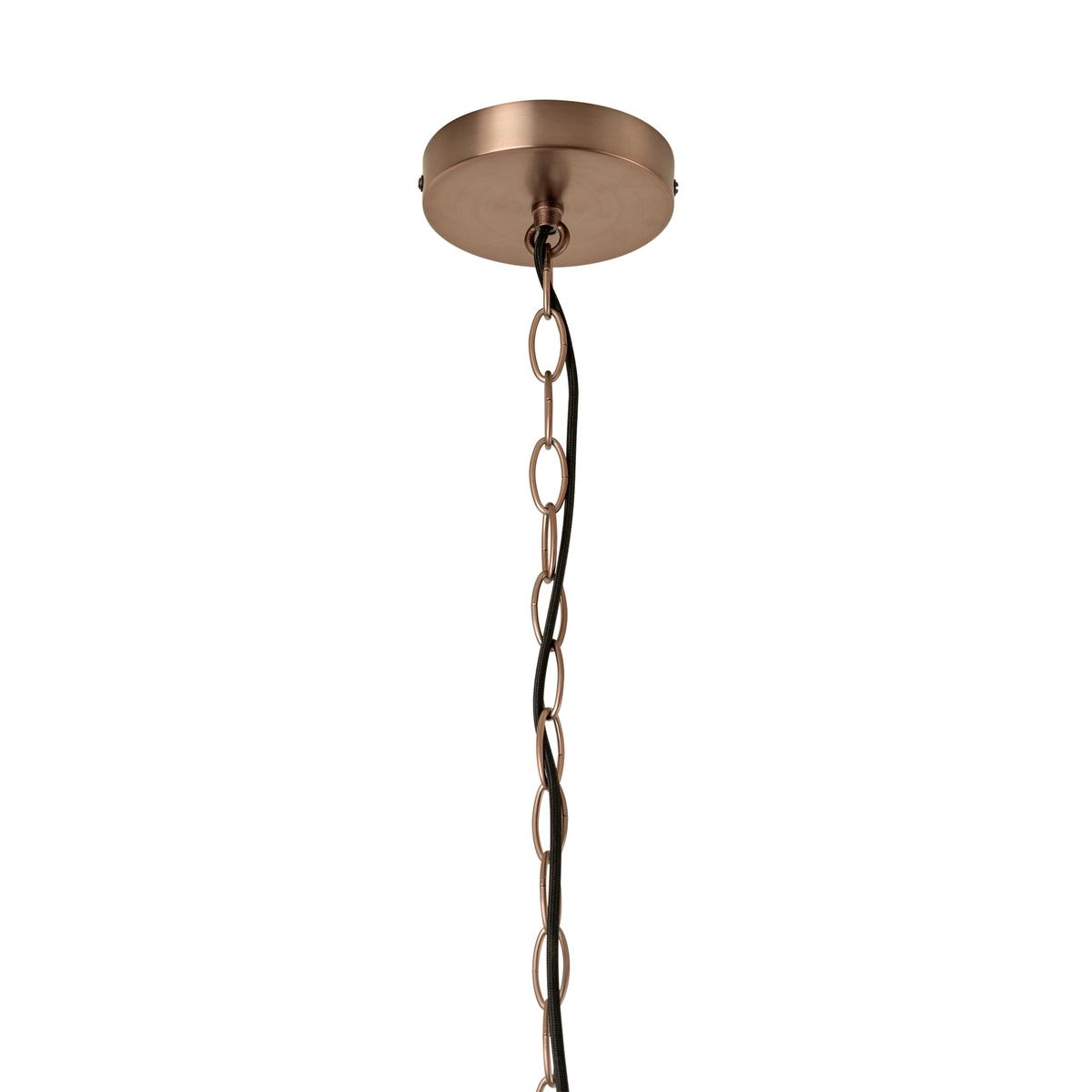 Bronze Chain Holder and Ceiling Rose of Dulwich Glass Layered 5 Light Chandelier
