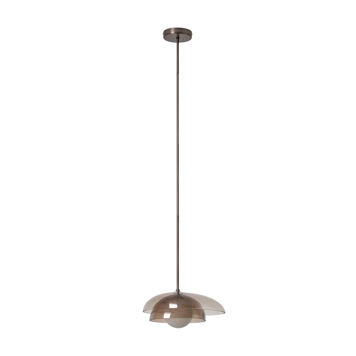 Dulwich Layered Macha Glass Pendant  Light in Bronze finish