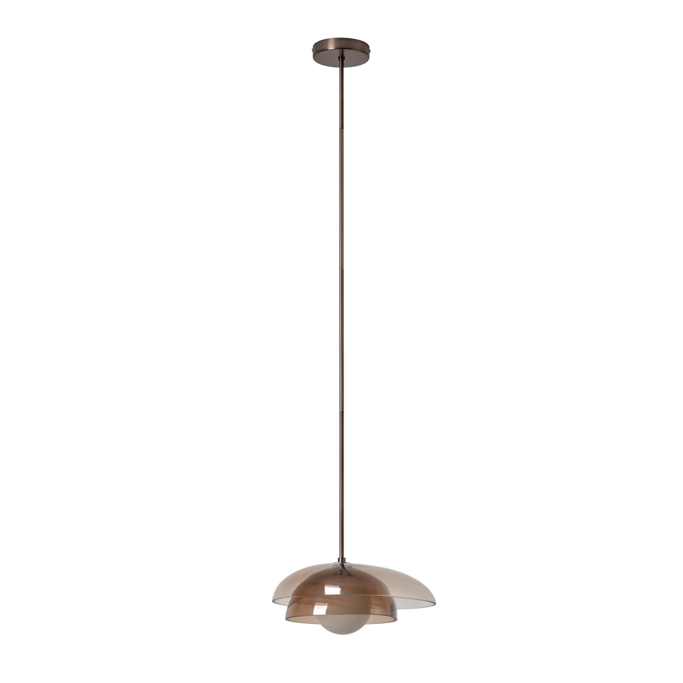 Dulwich Layered Macha Glass Pendant  Light in Bronze finish