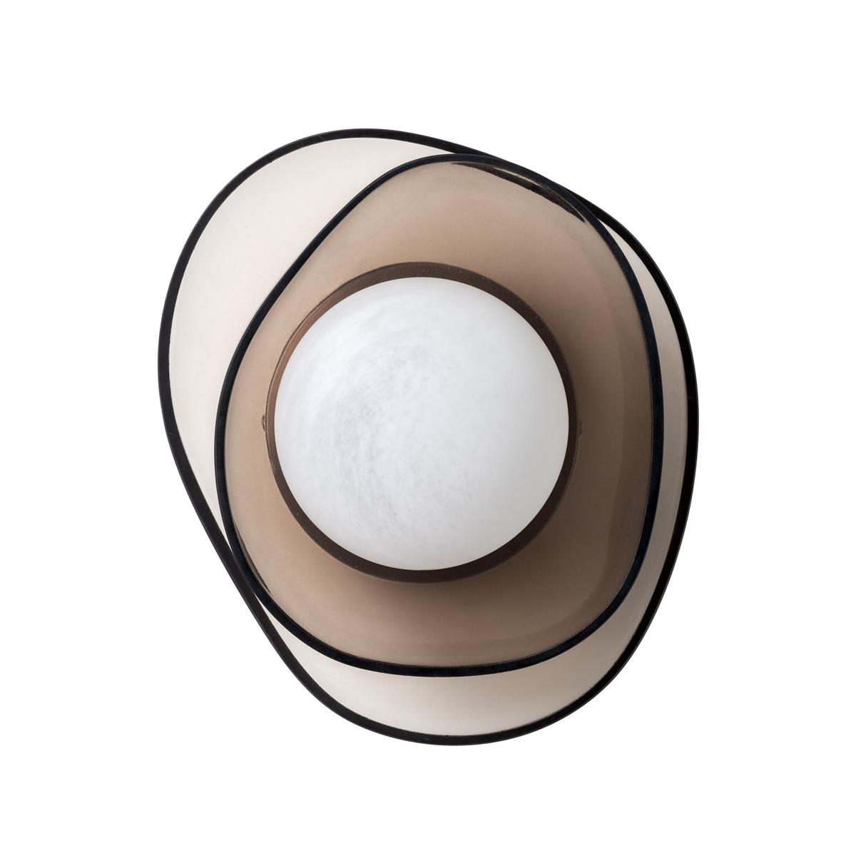 Dulwich Layered Mocha Glass Wall Light  in Bronze finish