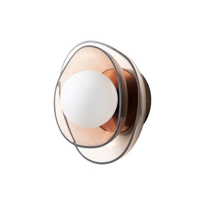 Dulwich Layered Mocha Glass Wall Light  in Bronze finish