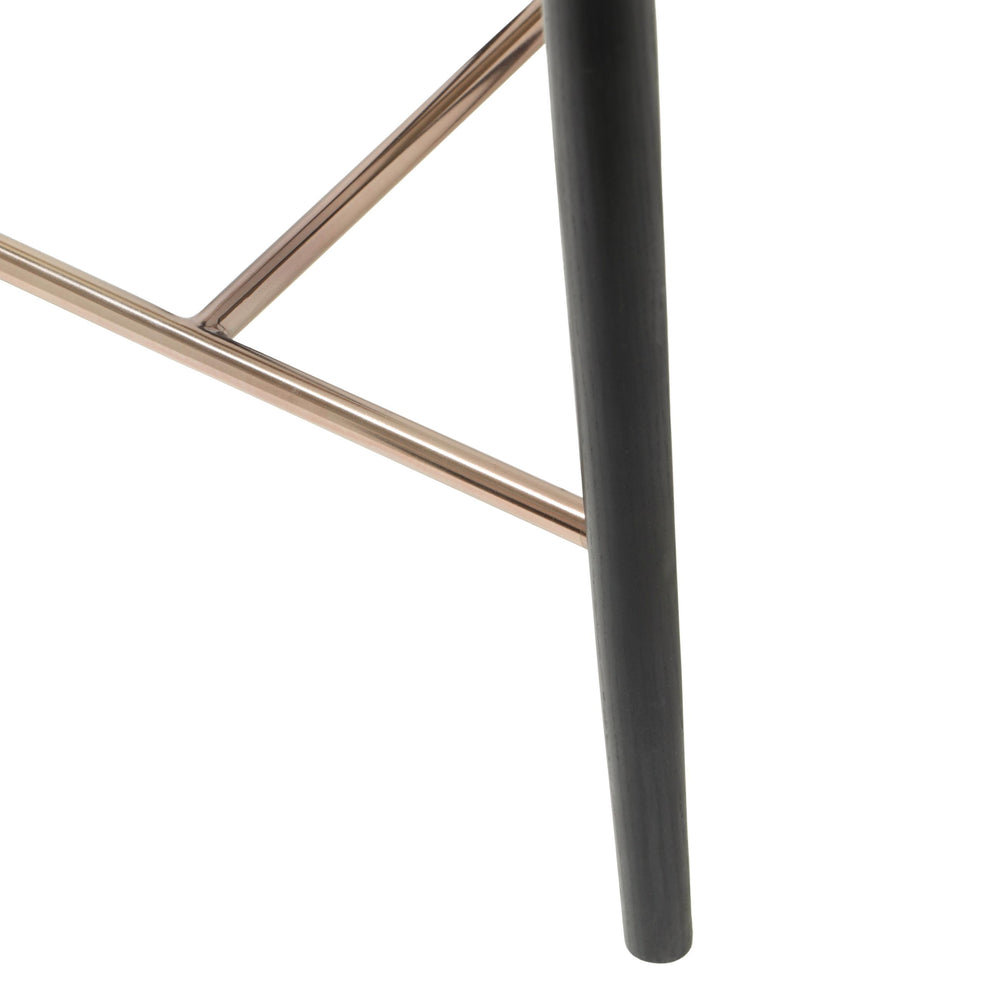 Black Ash Auburn Wooden Bar Stool in Black Leather, Product Code AU-BK-WO-ST-BK