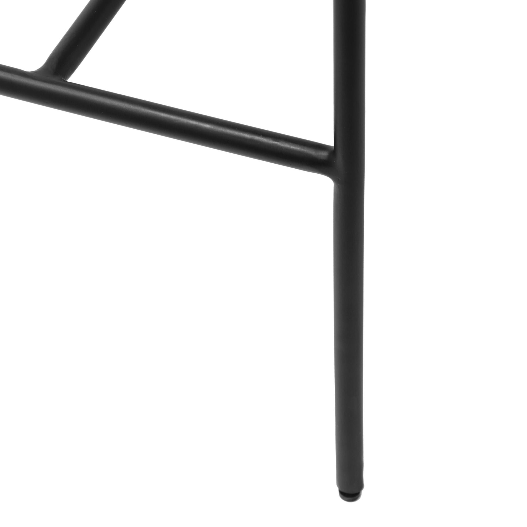 Berkley Black Metal Bar Stool in Black Leather, Product Code BY-LL-ST-BK