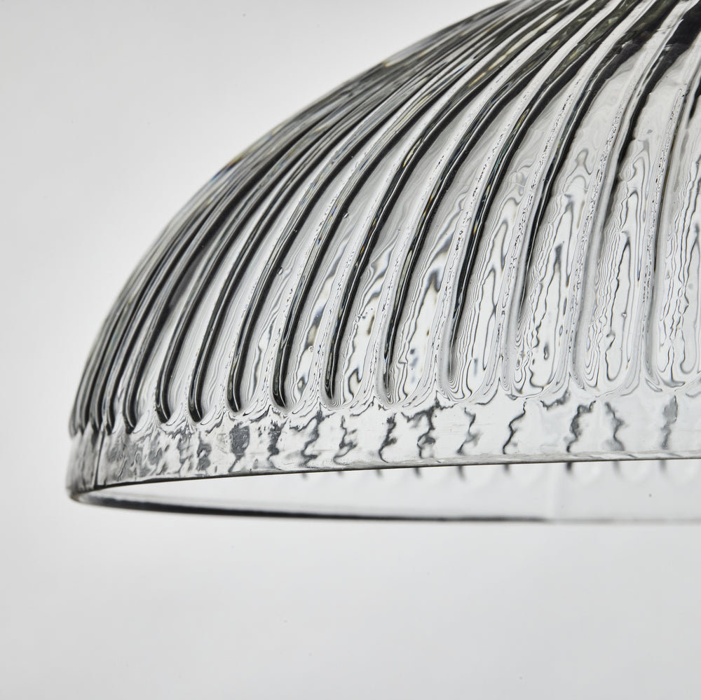 Brooklyn Glass Dome Pendant Light in 12 Inch with Brass Finish Holder,  product code is BR-GLDP12-BH
