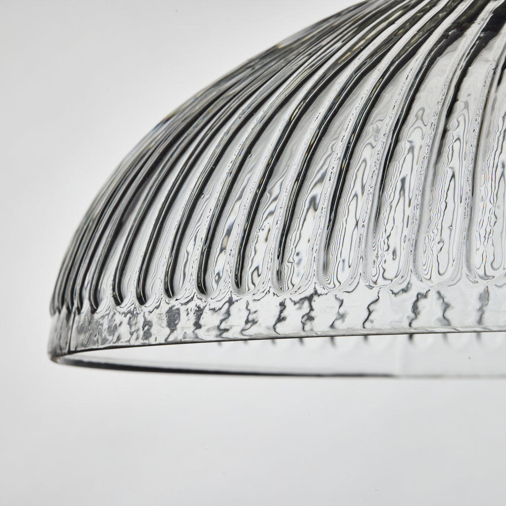 Brooklyn Glass Dome Pendant Light in 12 Inch with Brass Finish Holder,  product code is BR-GLDP12-BH