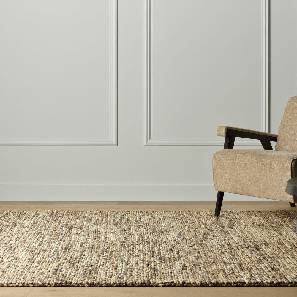 Dipton Hand Woven Jute Rug - Brown & Cream