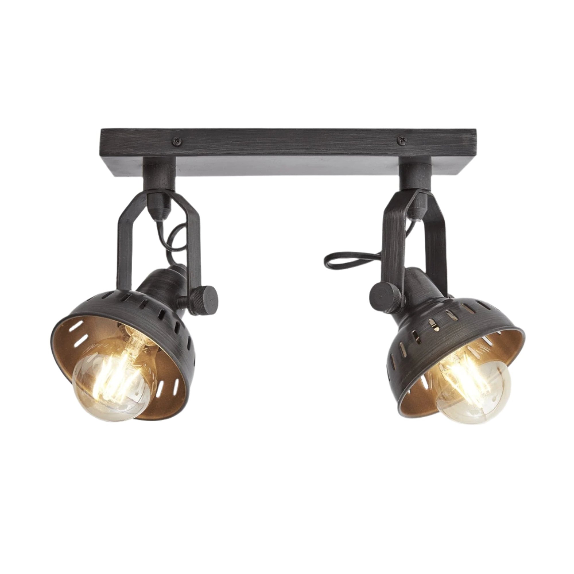 Double Swivel Spotlight Wall Light in Pewter, Product Code SW-SFM-D-P