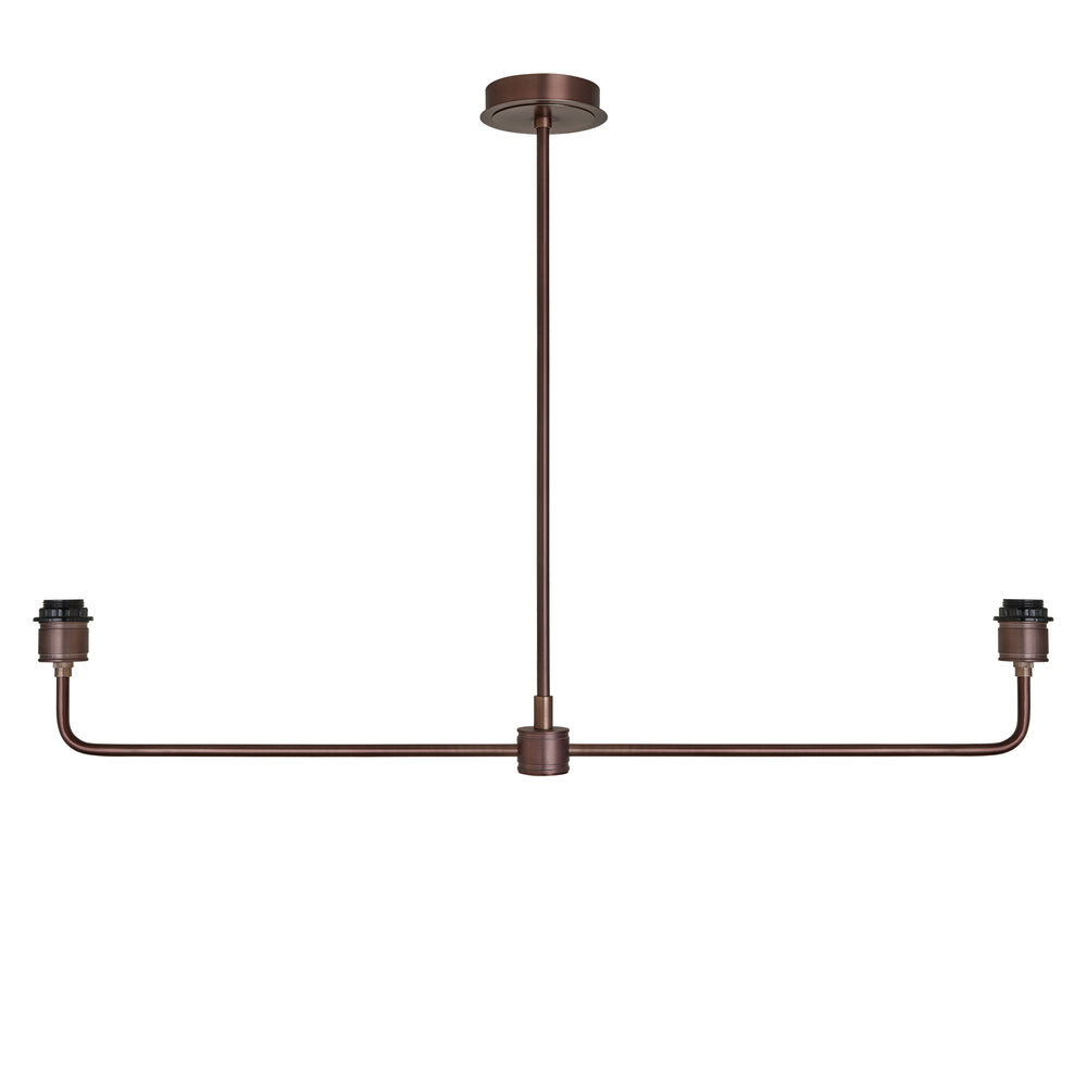 Albany Double Pendant Light Holder in Bronze, Product Code AL-P-D-BZ-EM-S-NC-GB