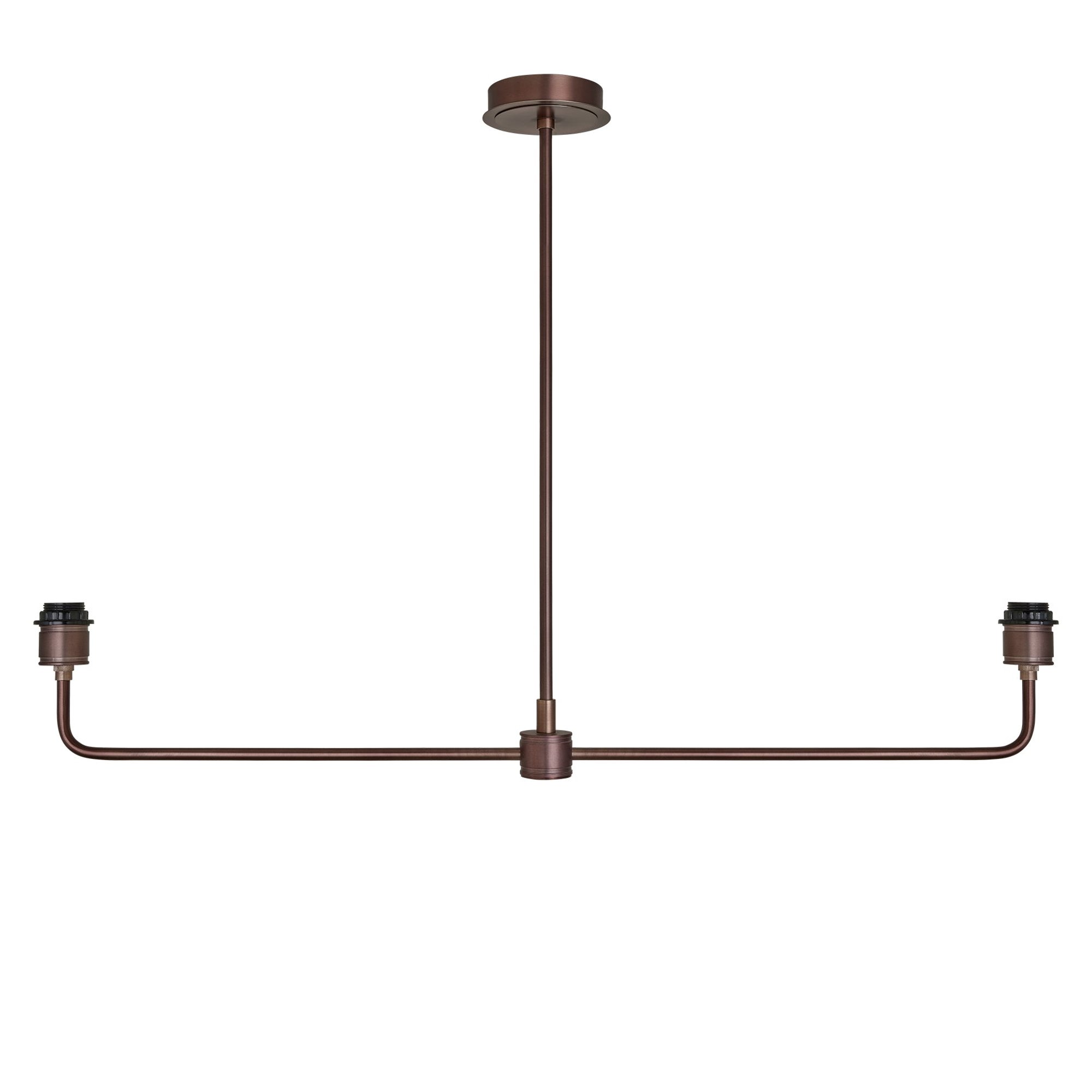 Albany Double Pendant Light Holder in Bronze, Product Code AL-P-D-BZ-EM-S-NC-GB