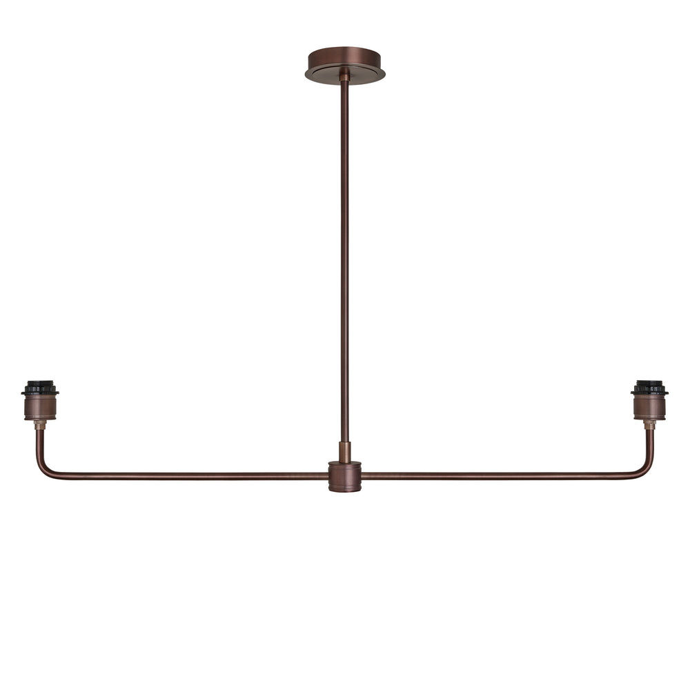 Albany Double Pendant Light Holder in Bronze, Product Code AL-P-D-BZ-EM-S-NC-GB
