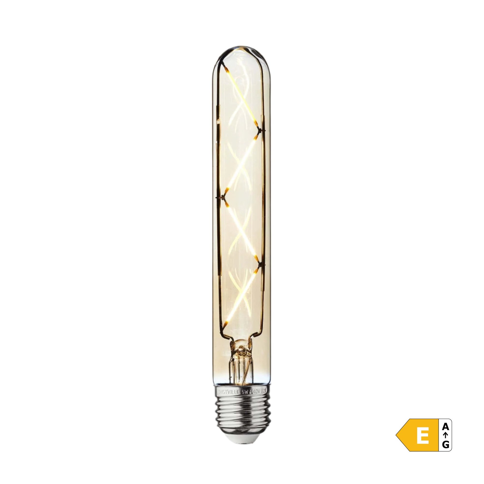 Vintage LED Edison Bulb Old Filament Lamp - 5W E27 Cylinder T30 Industville T30-5W-A