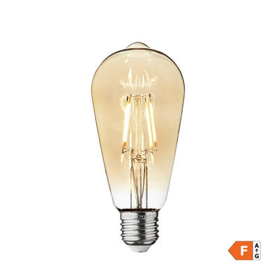 Vintage LED Edison Bulb Old Filament Lamp - 5W E27 Pear ST64 Industville ST64-5W-A
