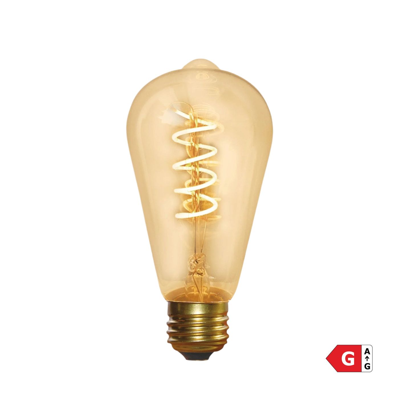 Vintage LED Spiral  Edison Bulb - 5W E27 Pear ST64 Industville ST64-SP-5W-A