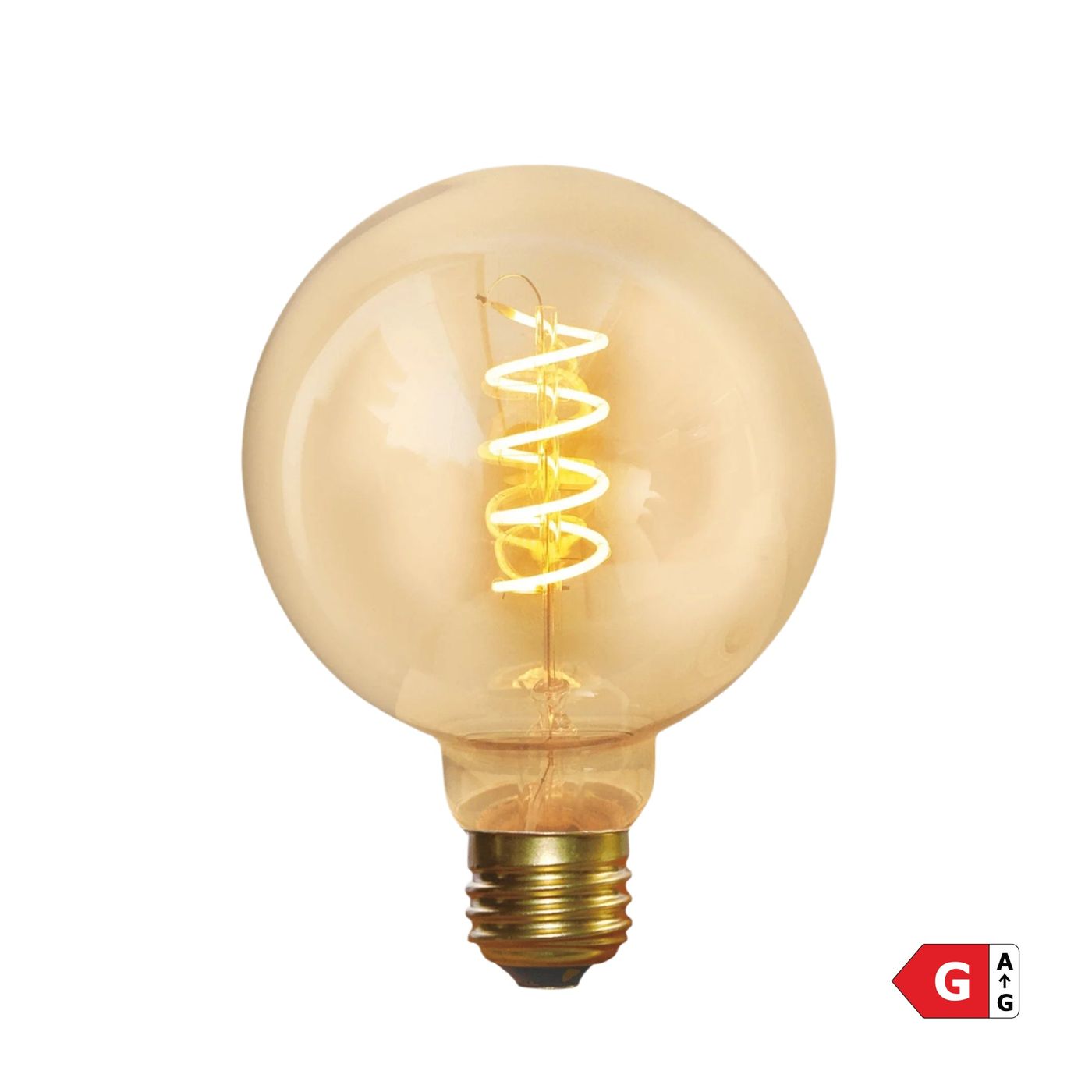 Vintage LED Spiral  Edison Bulb - 5W E27 Small Globe G95 Industville G95-SP-5W-A