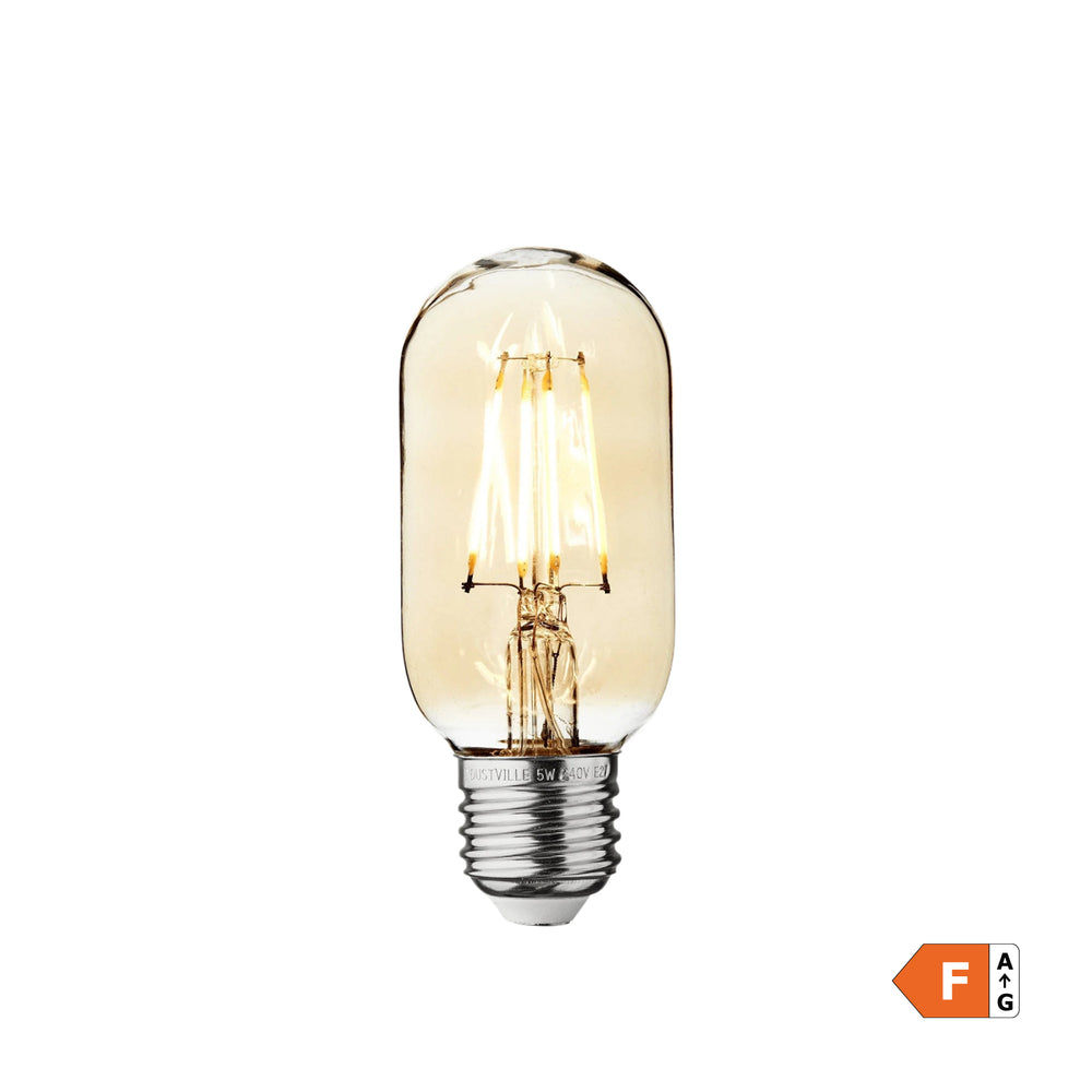 Vintage LED Edison Bulb Old Filament Lamp - 5W E27 Tube T45 Industville T45-5W-A