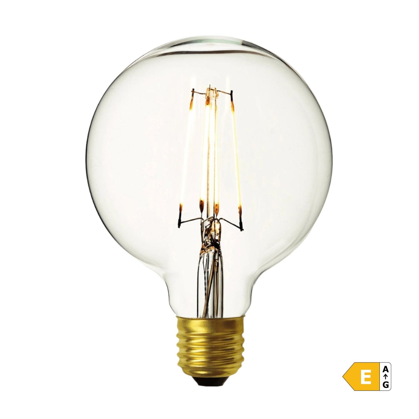 Vintage LED Edison Bulb Old Filament Lamp - 7W E27 Globe G125 Industville G125-7W-C