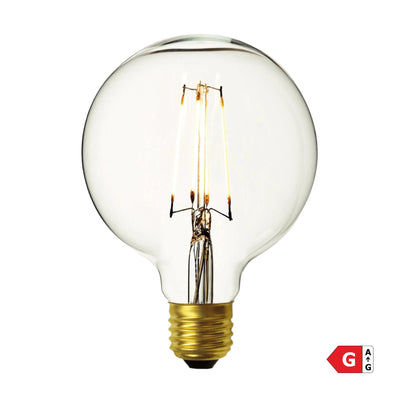 Vintage LED Edison Bulb Old Filament Lamp - 7W E27 Globe G125 Industville G125-7W-C