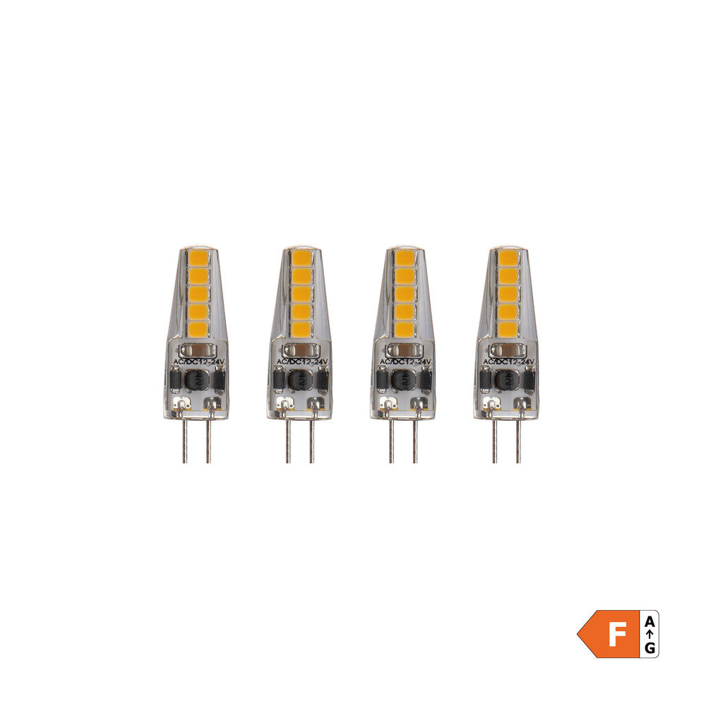 LED Silicone Non-Dimmable Bulb, 2W 2 Pin Capsule G4, Clear, Pack of 4