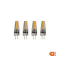 LED Silicone Non-Dimmable Bulb, 2W 2 Pin Capsule G4, Clear, Pack of 4