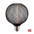LED Metal Cage Single Filament Dimmable Bulb - 3.5W E27 - Black