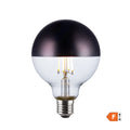 Vintage LED Edison Bulb - 5W E27 Small Globe G95 - Clear With Bronze Cap