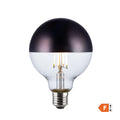 LED Edison Dimmable Bulb - 5W E27 Small Globe G95 - Clear With Bronze Cap