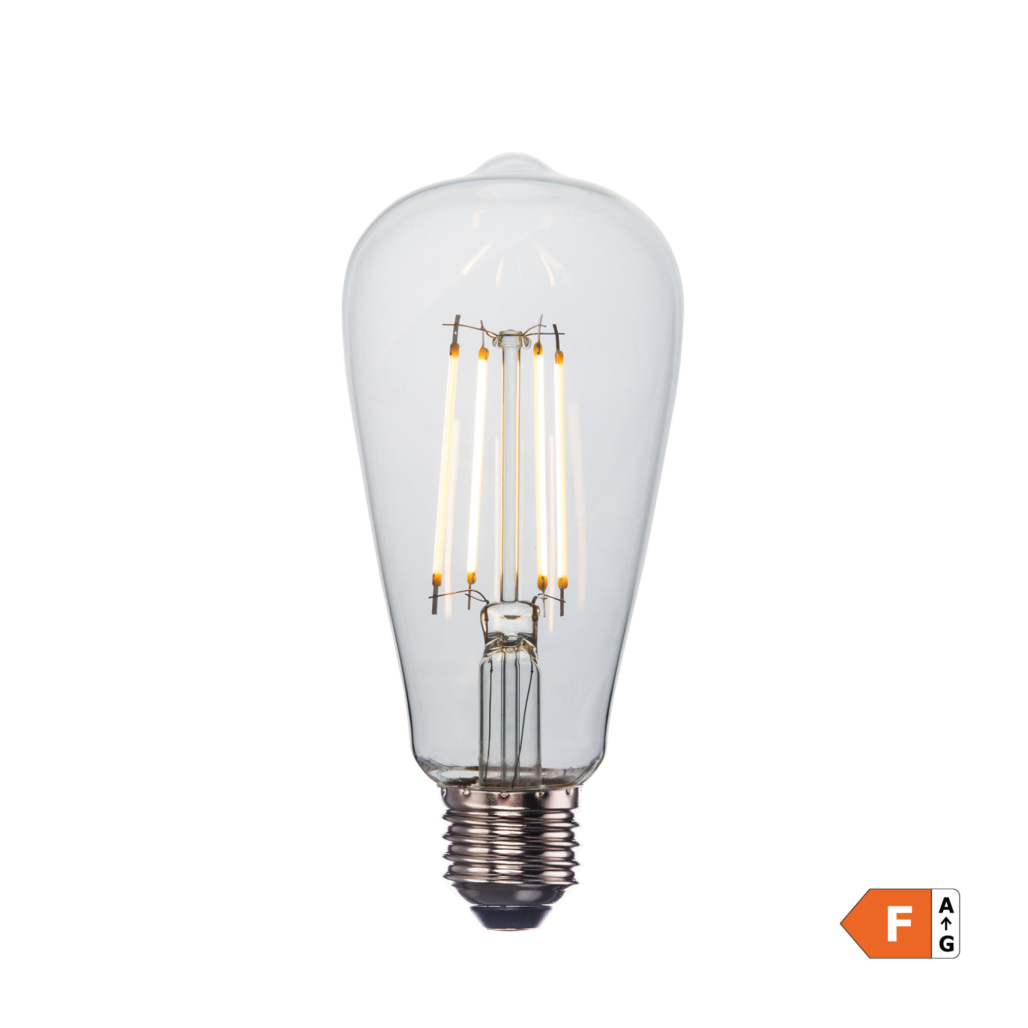 LED Edison Dimmable Bulb - 7W E27 Pear ST64 - Clear