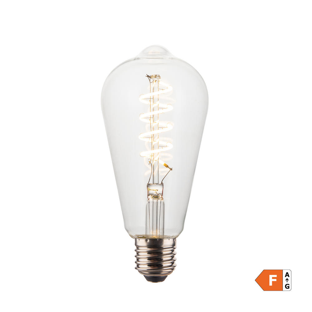 Industville E27 ST64 Spiral Filament Pear LED Bulb Shop Online