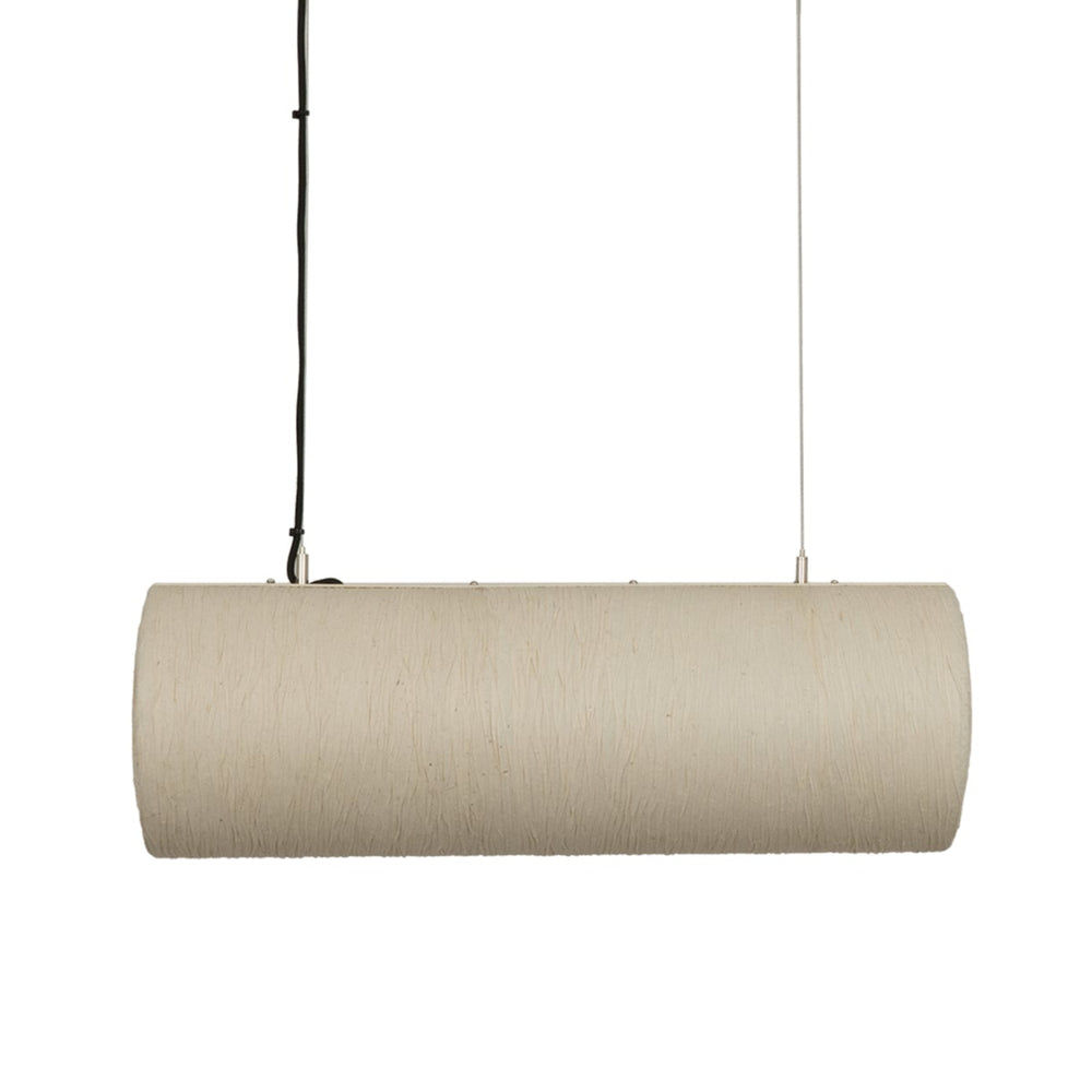 Epping Tube Paper Pendant Light in Ivory in small size