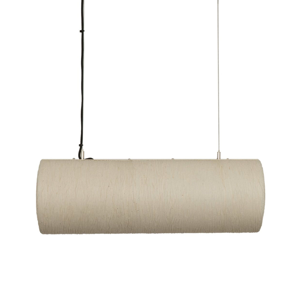 Epping Tube Paper Pendant Light in Ivory in small size