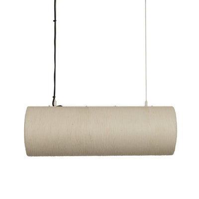 Epping Tube Paper Pendant Light in Ivory in small size