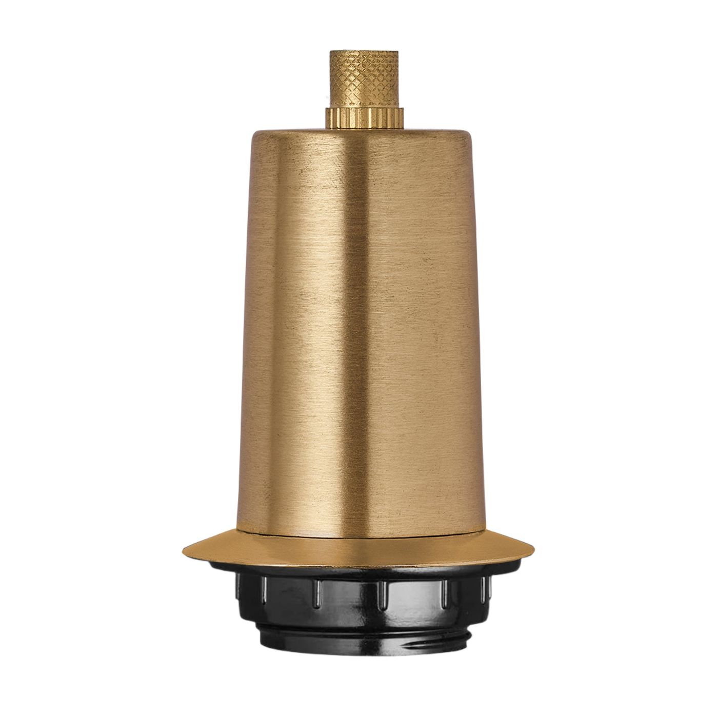 Sleek Edison ES E27 Bulb Holder - Brass - With Ring Industville SL-BH-B-WR
