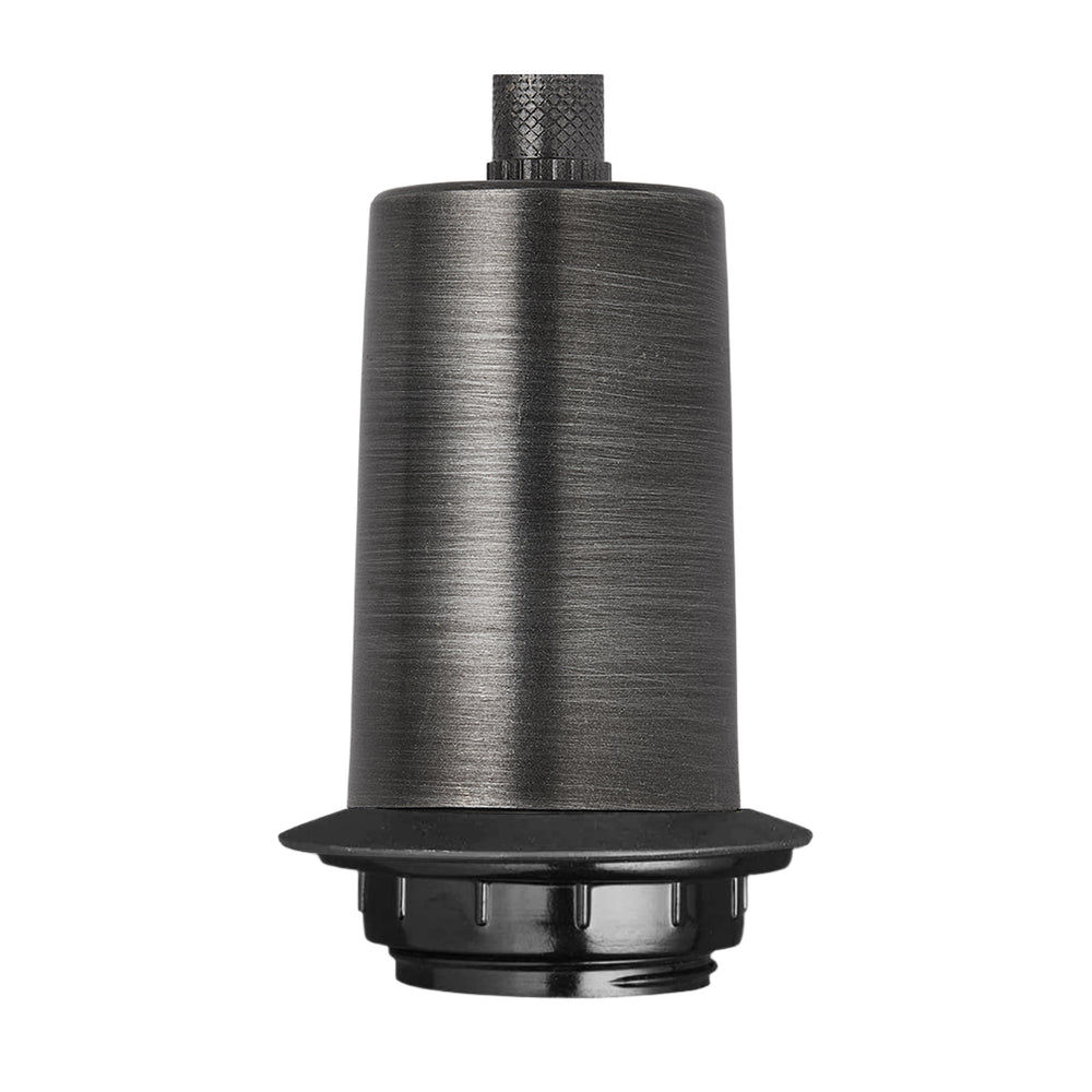 Sleek Edison ES E27 Bulb Holder - Pewter - With Ring Industville SL-BH-P-WR