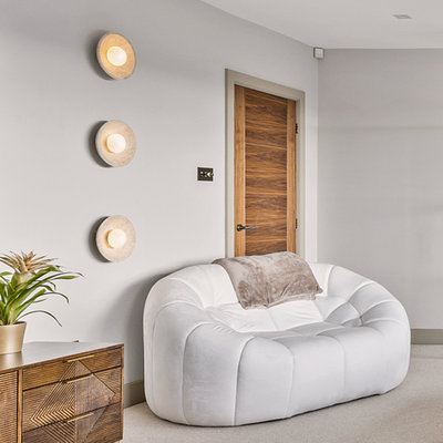 Travertine & Alabaster Stone Diffuser Wall Light - 10 inch - Natural - Wall Lights - Industville Lighting UK