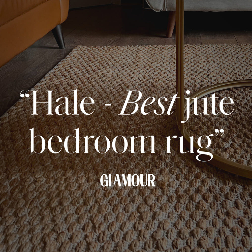 Hale Hand Woven Jute Rug in Natural & Cream with Measurements 120 x 180 cm, Product Code RG-1-HWJ-N-CR-M