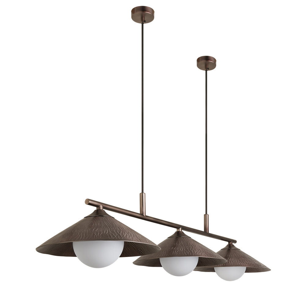 Bronze Flume Bar Pendant Light - Triple - FH-P-TR-BZ