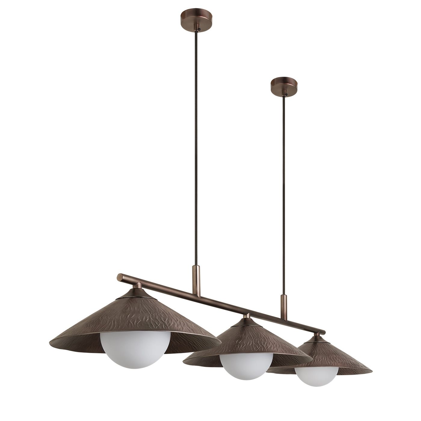 Bronze Flume Bar Pendant Light - Triple - FH-P-TR-BZ