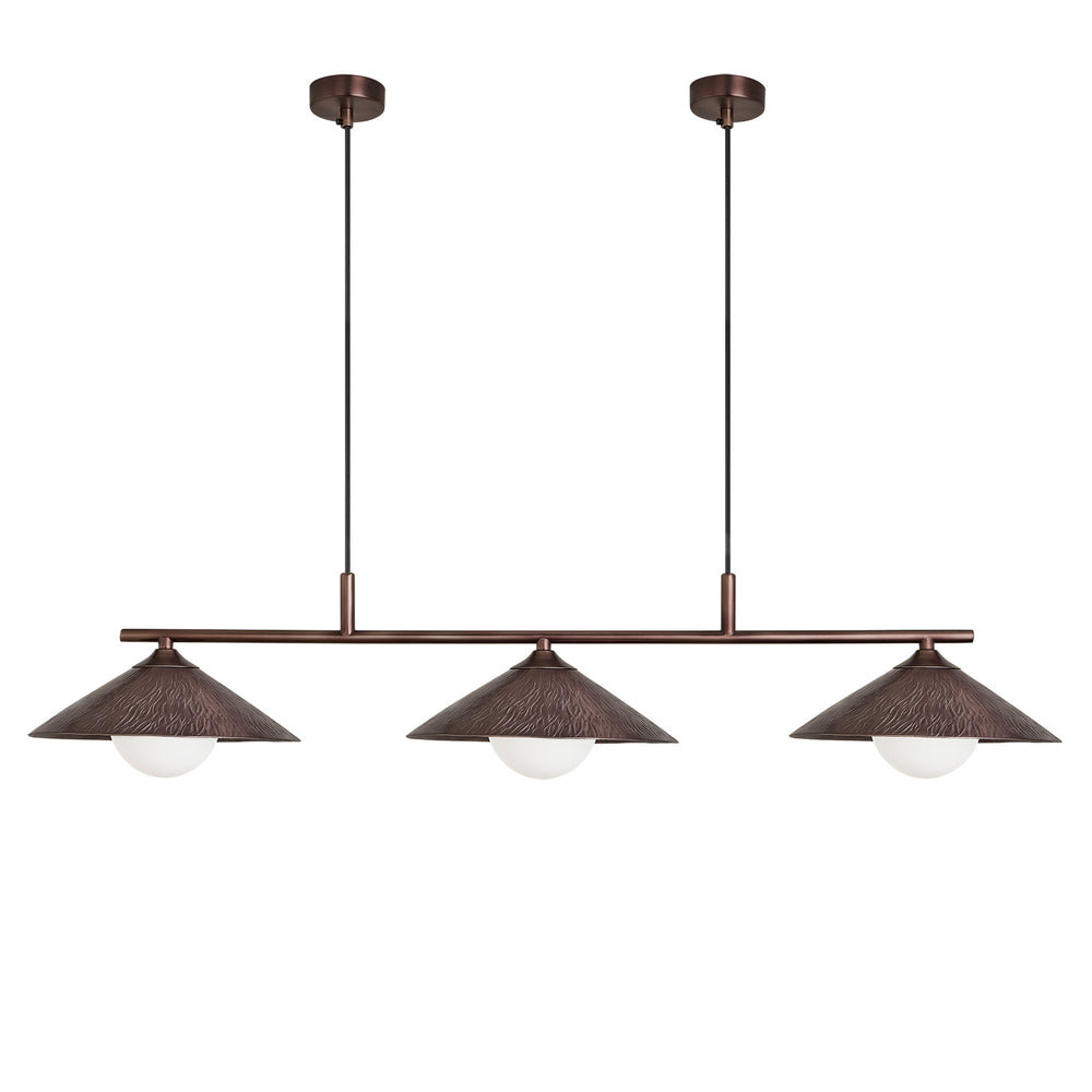 Bronze Flume Bar Pendant Light - Triple - FH-P-TR-BZ