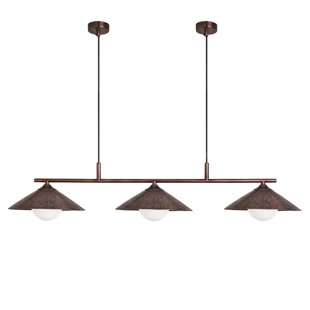 Bronze Flume Bar Pendant Light - Triple - FH-P-TR-BZ