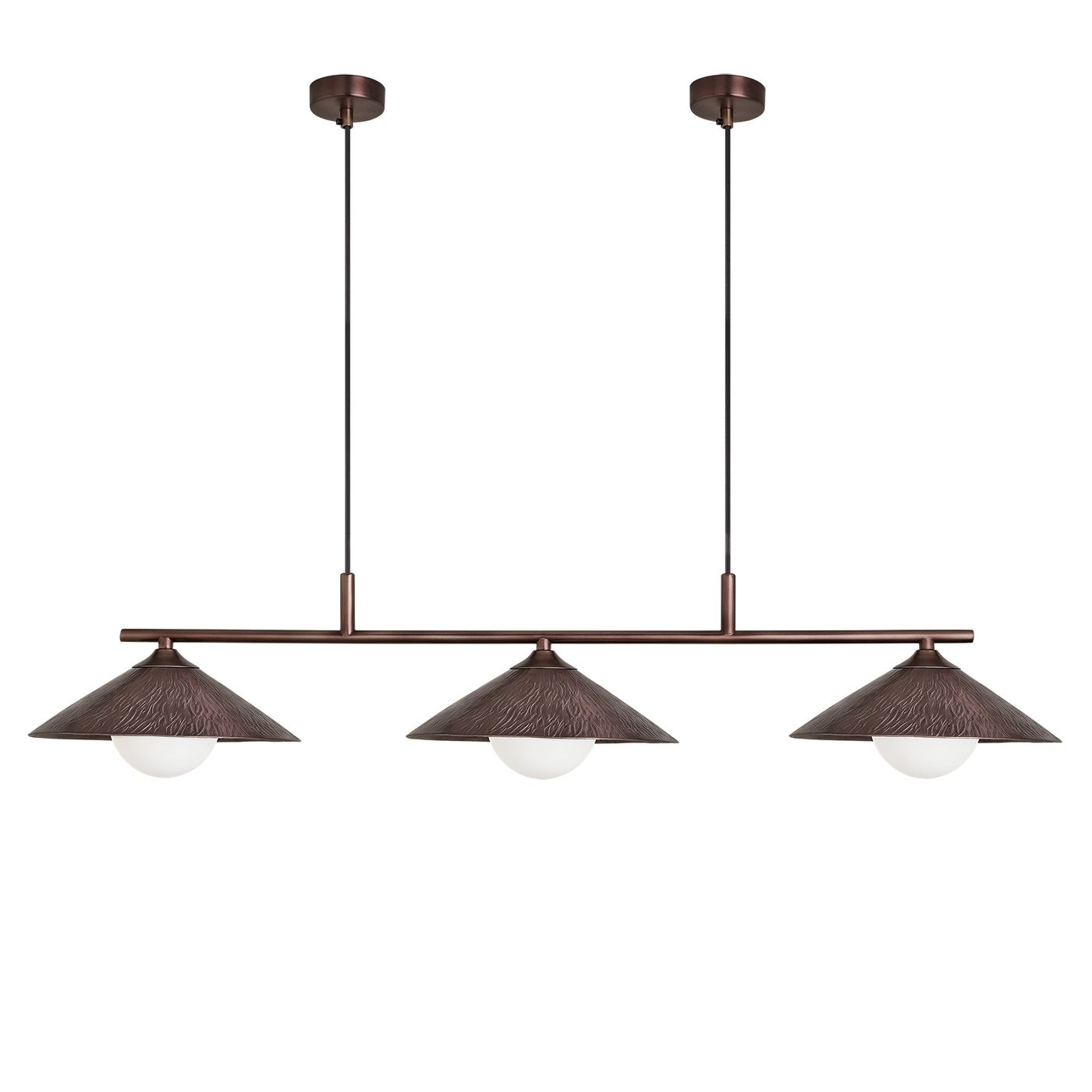 Bronze Flume Bar Pendant Light - Triple - FH-P-TR-BZ