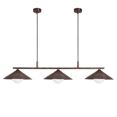 Bronze Flume Bar Pendant Light - Triple - FH-P-TR-BZ