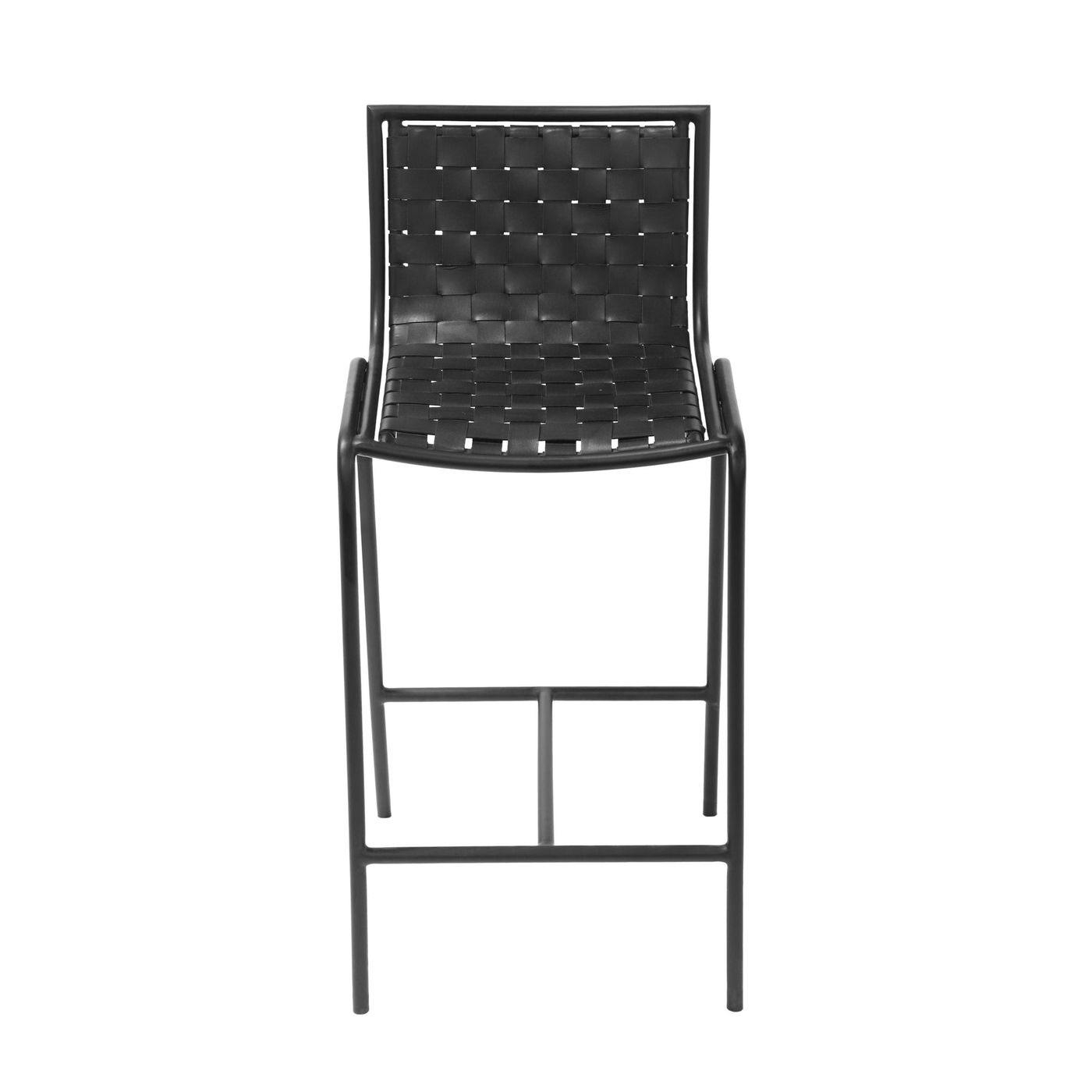 Berkley Black Metal Counter Height Stool in Black Leather, Product Code BY-LL-CH-ST-BK