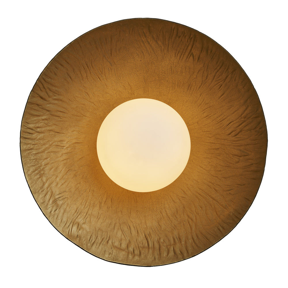 Brass and Black Flume Diffuser Wall Light - 12 Inch  - FH-WL12-B-BK