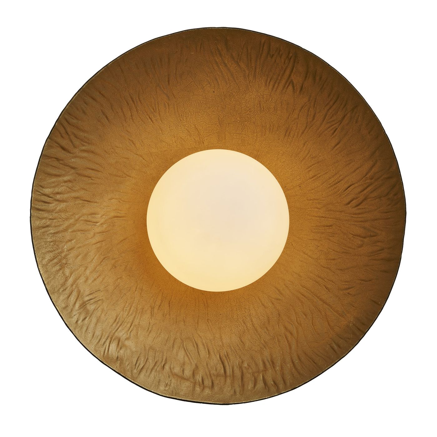 Brass and Black Flume Diffuser Wall Light - 12 Inch  - FH-WL12-B-BK