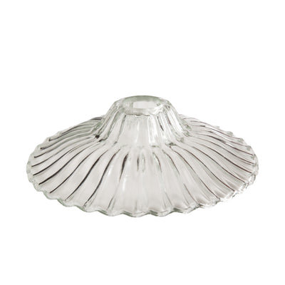 Glass Fluted Slope - 10 Inch - Clear - Shade Only - Lighting Shades & Lampshades - Industville Lighting UK