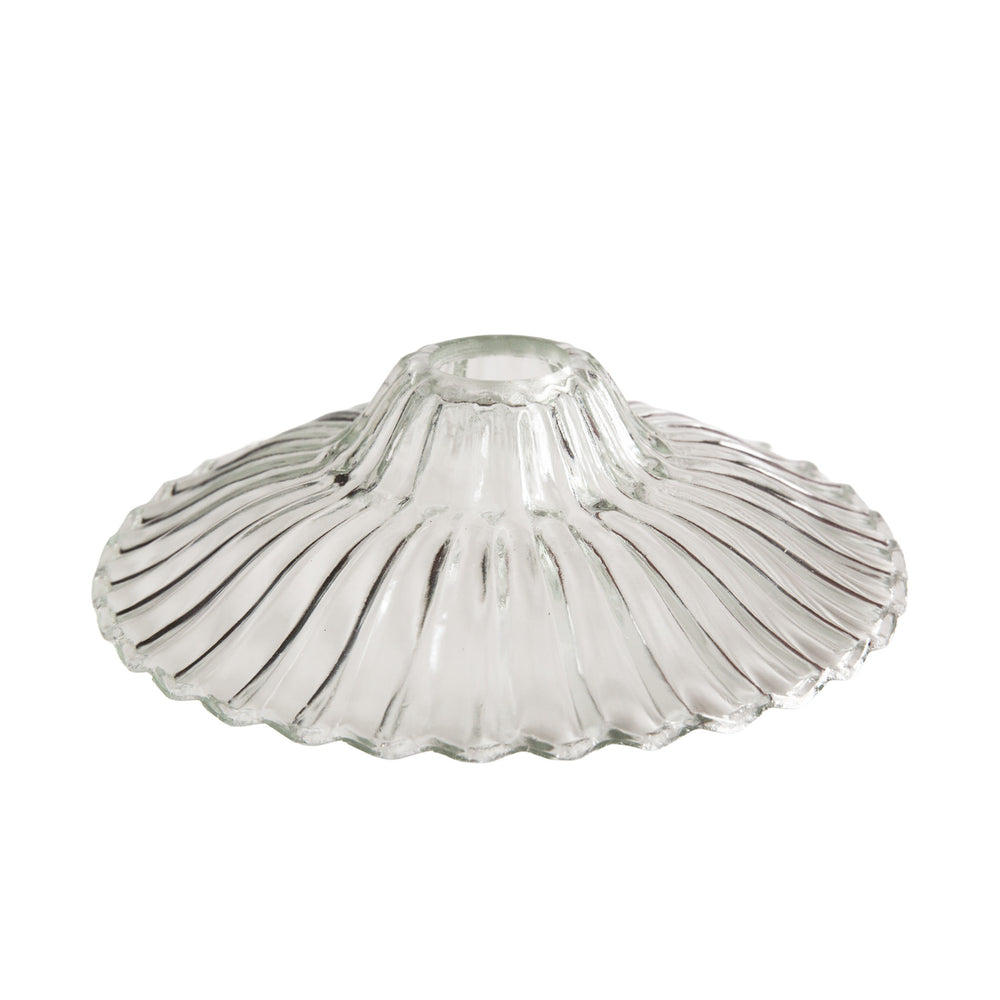 Glass Fluted Slope - 10 Inch - Clear - Shade Only