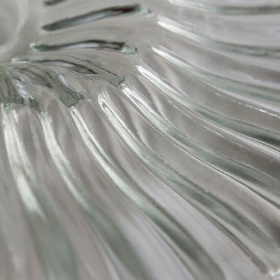 Glass Fluted Slope - 10 Inch - Clear - Shade Only