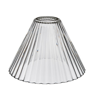 Glass Ribbed Funnel - 7 Inch - Clear - Shade Only - Lighting Shades & Lampshades - Industville Lighting UK