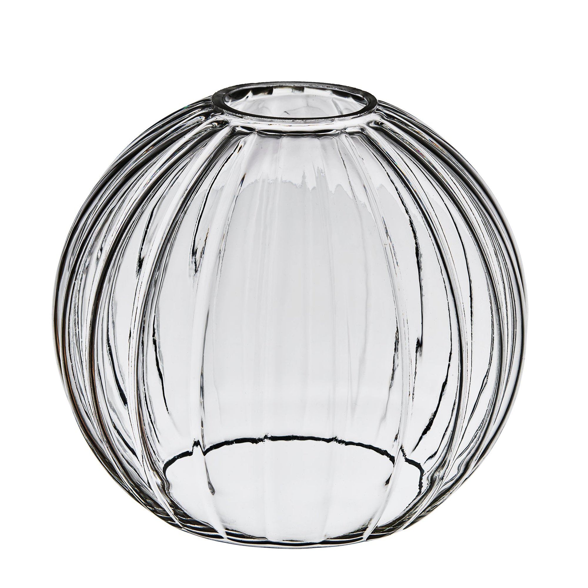 Noho Glass Ribbed Globe Wall Light
