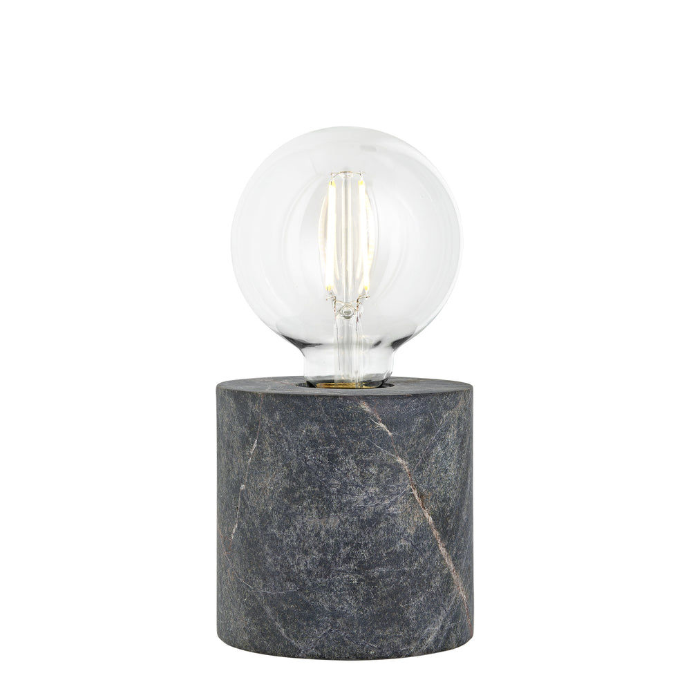 Marble Edison Cylinder Table Lamp - Green